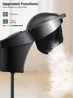 VARONXE Hair Steamer for Deep Conditioning, Steamer for Black Hair Treatment, Nano Hydration Machine for Hair, Skin and Scalp, Micro Mist Standing Hair Processor for Salon&Home