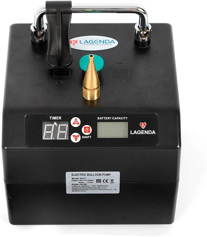 Portable Electric Balloon Inflator Air Pump Blower Air Balloon Pump w/Timer - Image 5