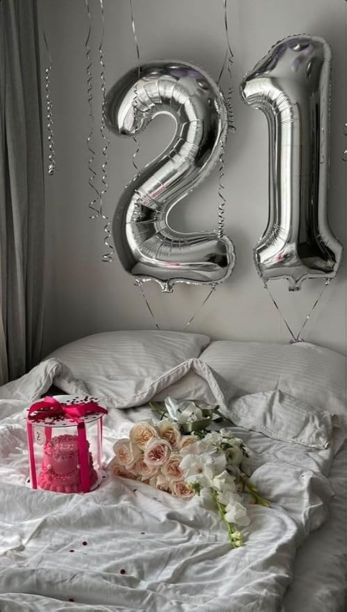 Silver Number 1 Balloon 40 Inch, 1st Birthday Party Decorations Men Women | - Image 8