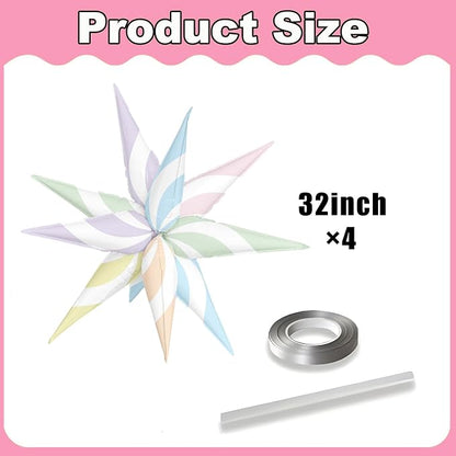 4pcs Sweet Candy Balloons Macaron Candy Balloon Explosion Star - Image 2