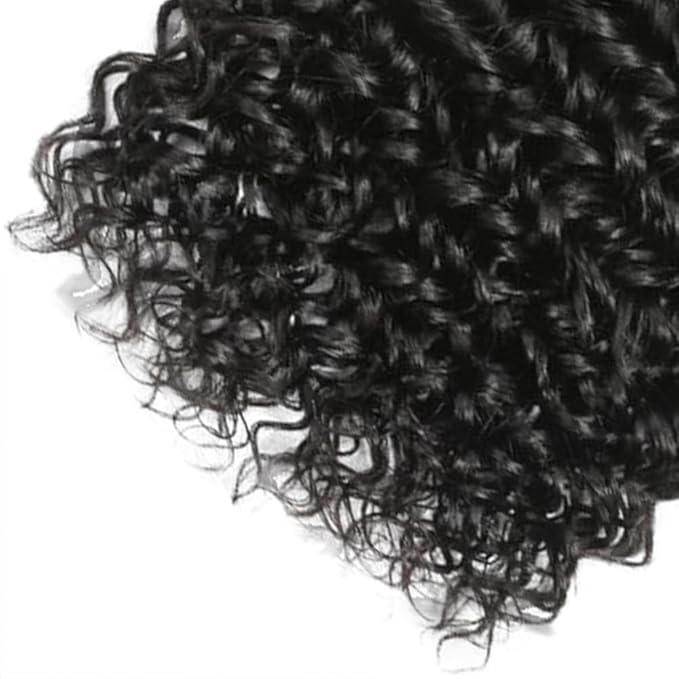 Color 1B Bundles Human Hair Natural Black Water Wave Bundles 20 22 24 Inch Double Weft Color 1B Wet and Wavy Bundle Niegmeag Virgin Soft and Silky Remy Hair Extensions
