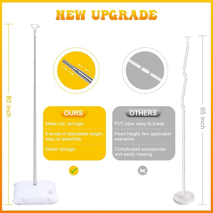 IDAODAN 2 Set Balloon Column Kit and Balloon Pump Electric, Balloon Column Stand - Image 3