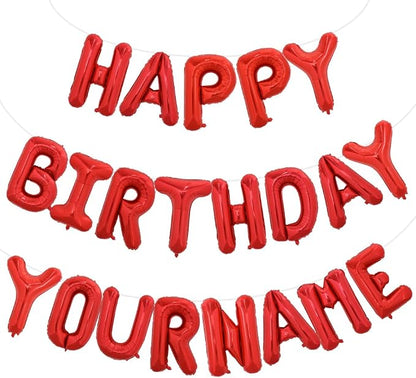 TONIFUL 65 Pcs 16 Inch Red Happy Birthday Balloons and 2 Sets A-Z Foil Letters by TONIFUL