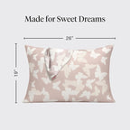 Kitsch Satin Pillowcase with Zipper for Hair & Skin, Softer Than Silk Pillow Cases Queen, Wrinkle-Free, Smooth and Cooling Satin Pillow Covers, Standard Size 19"x26", Champagne Butterfly