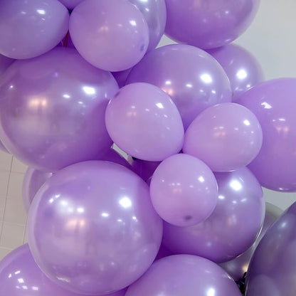Purple Silver Balloon Garland 127 Pcs 18In 12In 10In 5In Latex Balloons Arch Kit - Image 5