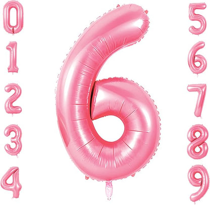 Number 6 Balloons for 6th Birthday Party Decorations, 0-100 Large No.6 Balloons by Joycard