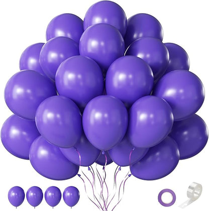 Purple Balloons 12 Inch 60 Pcs Dark Royal Purple Latex Balloons by Searchbyoccasioncolorsize