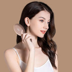 RHOS Mini Hair Brush for Women,Men and Kids-Travel Size Hair Brush for Purse,Pocket,backpack-Small Cushion Paddle Brush with Soft Bristles-Mini Detangler Brush for All Hair Types(1 Pack-Mocha)