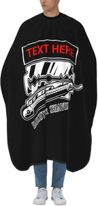 Custom Barber Cape for Men Personalized Professional Hair Cutting Cape with Text for Home Salon Barbershop