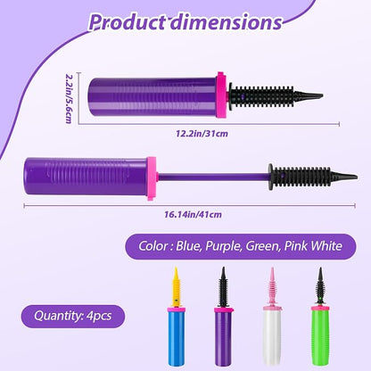 4 Pack Balloon Pump Bulk, Manual Air Pump - Image 6