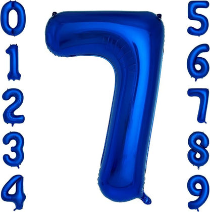 Navy Blue Number 7 Balloons 40 Inch Large Dark Blue Helium Foil Balloons by cocodino