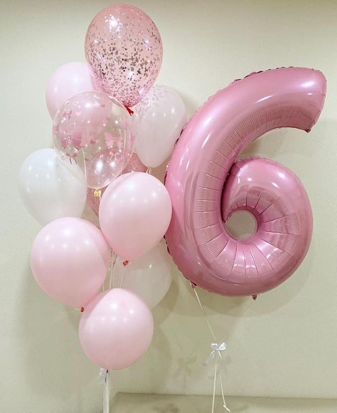 Number 5 Balloon 40 Inch Pearl Pink Balloon - Image 4
