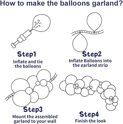 Red White and Blue Balloons Arch Kit 124pcs different sizes | - Image 3
