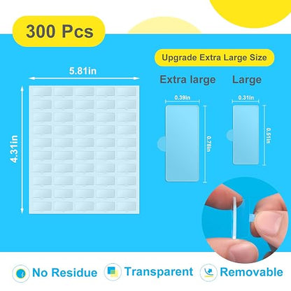 300Pcs Adhesive Clear Museum Putty, Double Sided | 4.31" X 5.81", Stick Dots - Image 2