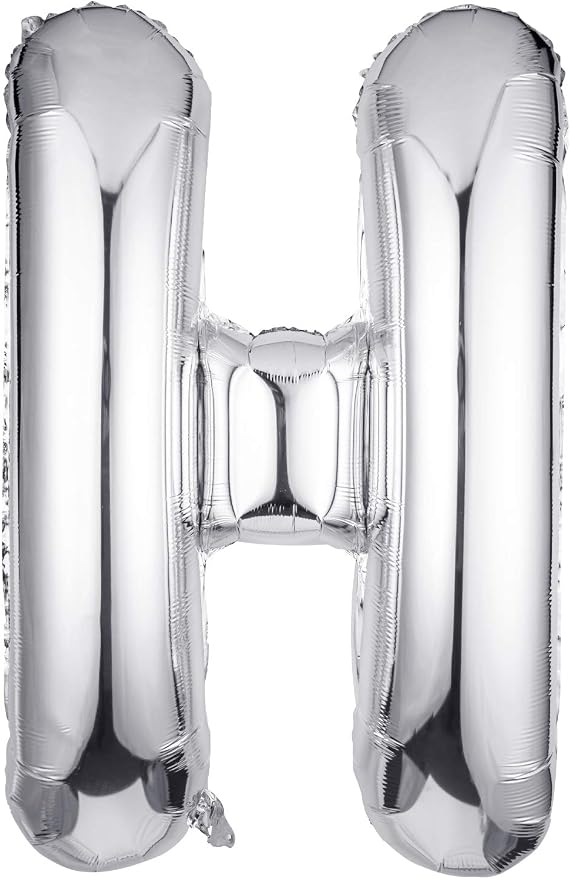 Single Aluminum Hanging Foil Film Silver Letter Balloons H 40 Inch | by FFNIU