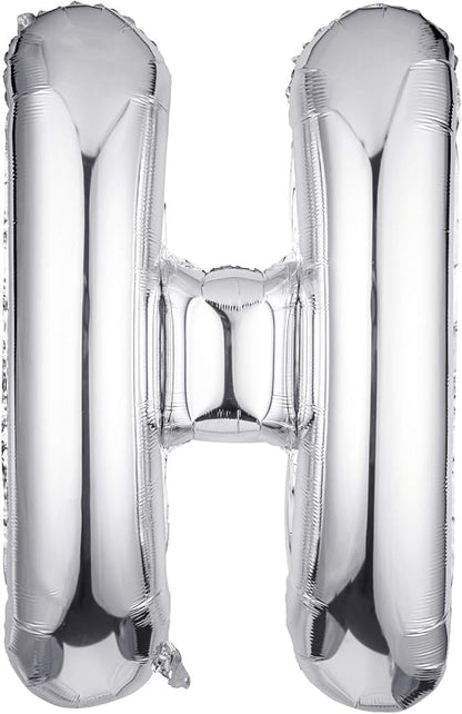 Single Aluminum Hanging Foil Film Silver Letter Balloons H 40 Inch | by FFNIU