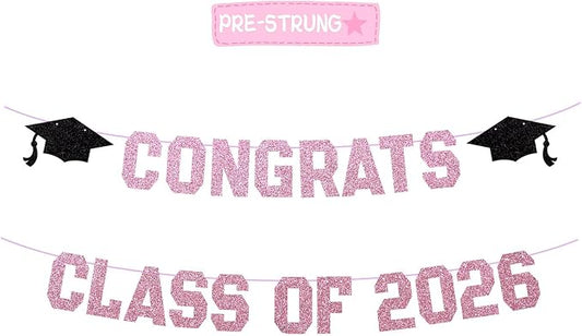 Pre-Strung Congrats Banner for Graduation by Unknown