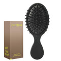 Mini Hair Bursh for Women,girls-Protable Travel Size Hair Brush for Pockets,Purse,backpack-Mini Detangler Brush for All Hair Types,Small Hair Brush for Detangling(1 Pack-Black)