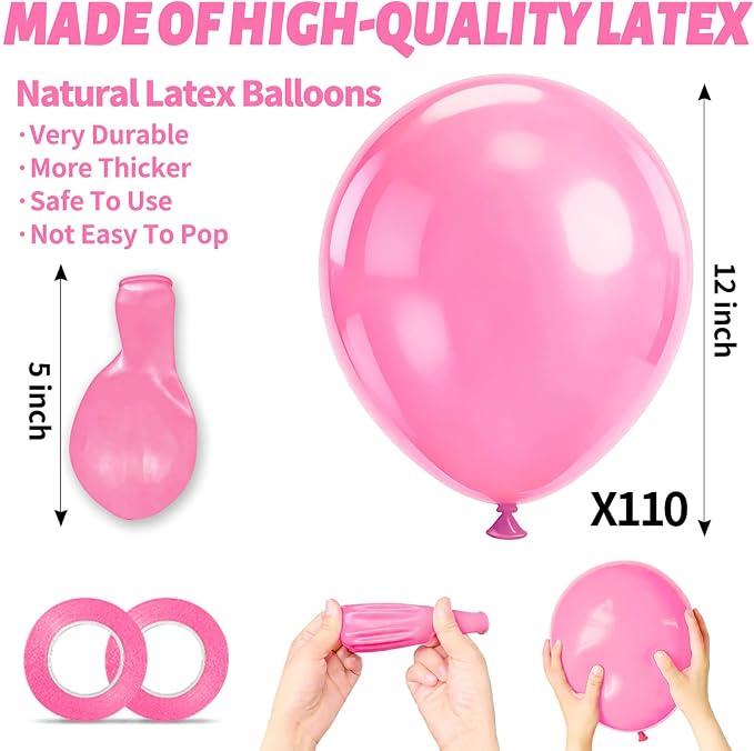 Pink Balloon 110pcs - Image 3