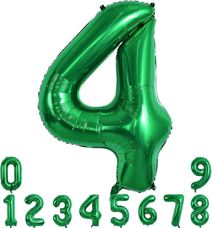 TONIFUL 40 Inch Dark Green Number 4 Balloons Large Foil 4th Birthday Decor | by TONIFUL