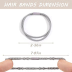 20 PCS Boho Hair Ties - 4 Styles for Ponytail Holders, No-Damage Grey Bracelets for Thick or Thin Hair