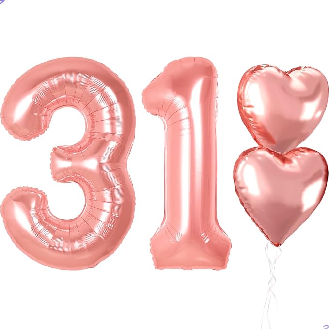 40 inch Rose Gold Birthday Balloons by Unknown