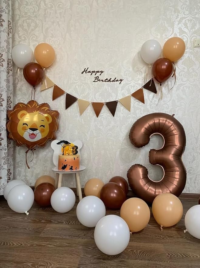1 Balloon - Brown Birthday Number Balloons, 40 Inch Decorations Men Women | - Image 2