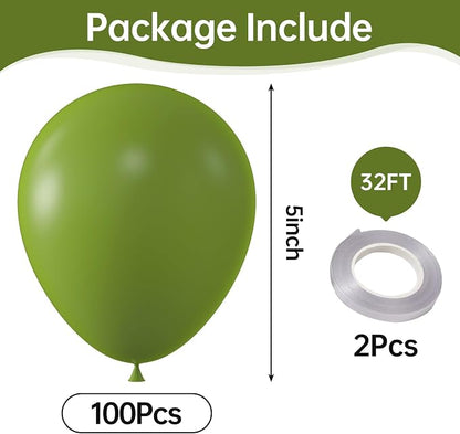 Retro Sage Green Balloons, Birthday Decoration, Wedding Party, Baby Shower - Image 2