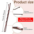 YINGFENG 220pcs 2.76 Inch Large Brown Bobby Pins for Women, Jumbo Long Pins with Box, Reusable Non Slip Big Pins Great For Thick Hair