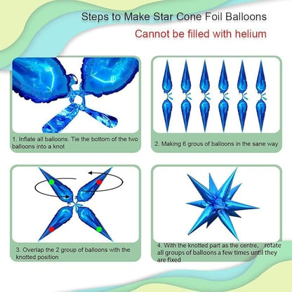 Orange Gingham Balloons Iridescent Checkered Explosion Star Balloons Gingham - Image 8