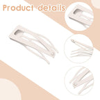 Chinco 24 Pcs Double Grip Hair Clips Metal Snap Clips Women Barrettes for Hair Making, Salon Supplies(Beige,2 Inch)
