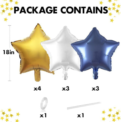 FEYG Matte Blue Star Balloon, 18 Inches, - Image 2