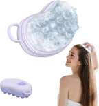 Scalp Ice Massager for Migraine Relief, Headache Care Ice Therapy Back to School Essentials, Stress & Hangover Natural Cooling Therapy Detachable Ice Compress Tool (Purple)