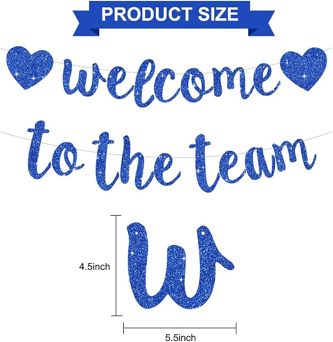 BEISHIDA Welcome to The Team Banner, NO DIY, Office Party Decorations - Image 2