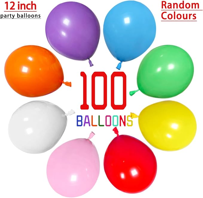 ASIYUHY 100 PCS Party Balloons Assorted Colors 12 Inch Rainbow Balloons - Image 2