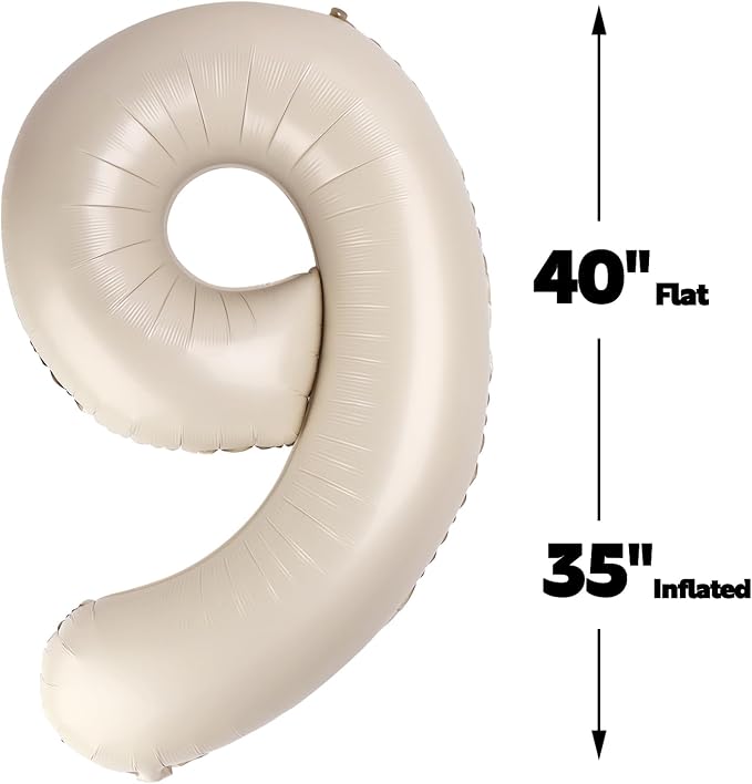 Foil 40 Inch Big Cream White 29 92 Balloon Number, Giant Happy 29 92 Birthday - Image 3
