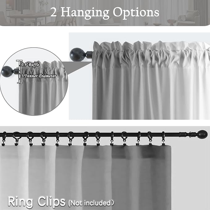 Grey and Grayish White Curtains - Image 4