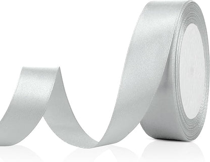 Silver Satin Ribbon For Gift Wrapping1 Inch 25 Yards Easter Ribbons For Crafts by OALCQ