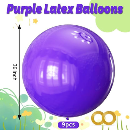 Purple Balloons 9pcs, 36 Inch Large Balloons - Image 2