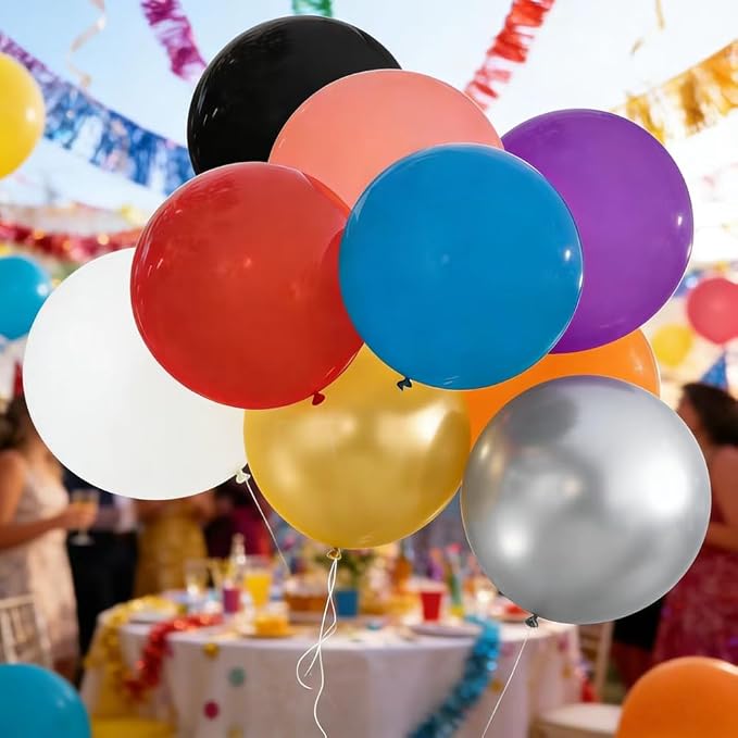 30 Pcs 36 Inch Giant Balloons Latex Large Assorted Color Rainbow Big Balloon - Image 5