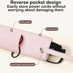 BUBM Hot Iron Holder & Mat, Heat Resistant Hair Tools Travel Bag Portable Organizer Cover Pouch for Curling Irons, Flat Irons, Hair Straightener and Styling (Pink)