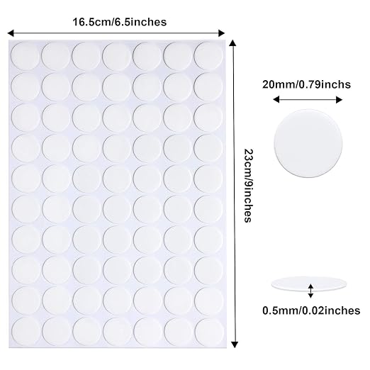 JANYUN 560 Pcs Sticky Dots, 20 mm Round Putty Clear Tack Adhesive Dots | Round - Image 2