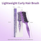 Curl Defining Brush, Curly Hair Brush for Detangling Shaping and Styling Curly Hair, Vented Candy Brush for Wet or Dry Hair Types for Women and Girl, Defining with Side Gear, Reduces Frizz (Purple)