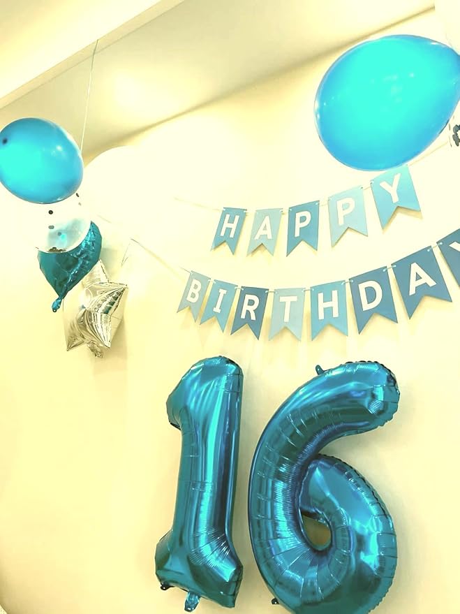 Blue Number 6 Balloon 40 inch, Balloon numbers party supplies, deco photo shoot - Image 7