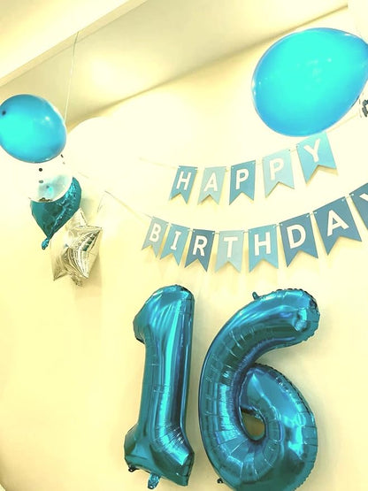 Blue Number 6 Balloon 40 inch, Balloon numbers party supplies, deco photo shoot - Image 7
