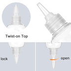 Applicator Bottle for Hair, 16.9oz 2 Packs Color Bottle Applicator with Ratio Graduated Scale, Hair Dye with Clear Twist Top Cap