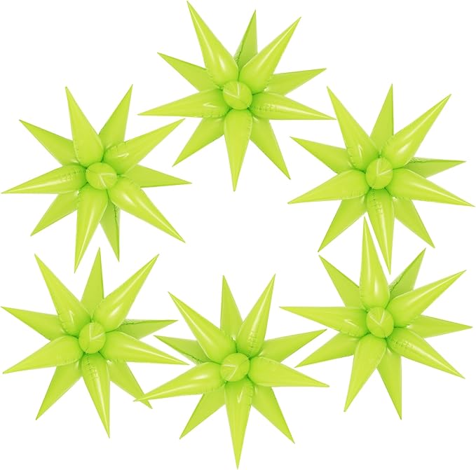 72 Pcs Star Balloons Foil Explosion Balloons Magic 12 Point Star Cone Balloon by Unknown