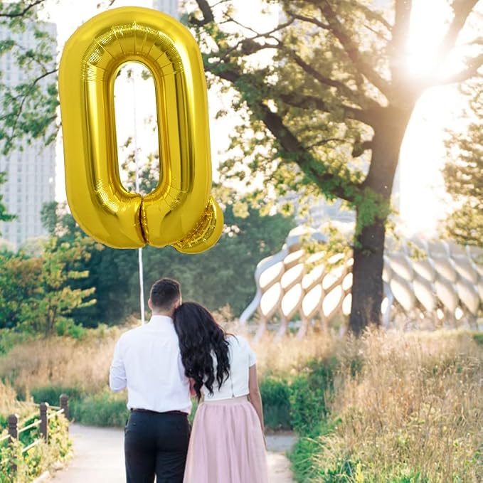 TONIFUL 40 Inch Large Gold Letter Q Foil Balloons Alphabet Balloons | Giant - Image 4