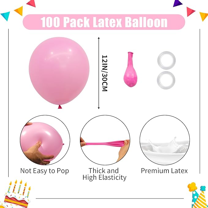 Pink Christmas Balloons - Image 2