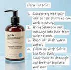 Shampoo and Conditioner Set - Seaweed Hydrating Shampoo and Sea Kelp Daily Conditioner to nourish dry damaged hair, repair and bond damange and reduce frizz
